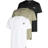 riverso T-Shirt Herren Basic Shirt RIVJay 3er Set Pack Regular Fit (Vorteilspack, 3-tlg) Kurzarm Tee Shirt mit Rundhalsausschnitt aus 100% Baumwolle