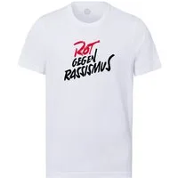 FC Bayern München T-Shirt FC Bayern München I T-Shirt Rot gegen Rassismus I Unisex I Weiß