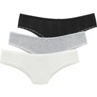 Vivance Brasilslip (3er-Pack) aus feiner Pointelle-Ware mit Spitze, reine Baumwolle