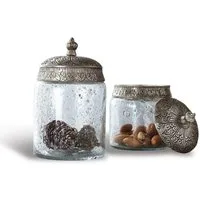 Mirabeau Dose Glasdose 2er Set Laurnena klar/silber