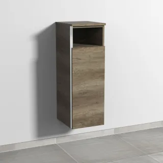 Sanipa 3way Mittelschrank mit 1 Tür und 1 offenem Fach, Eiche-Nebraska, BR13137 BR13137