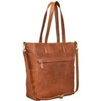 Benthill Shopper Damen Echt Leder Groß Ledertasche Umhängetasche Handtasche Vintage, Schultergurt / Umhängegurt Reißverschlussfach