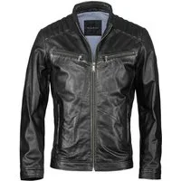 bugatti Lederjacke BURAFAEL (1-St) mit Reißverschlusstaschen