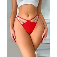 Elegant Love String Sexy Tanga mit Glitzerträgern – Sinnliche & elegante Damenunterwäsche Edler Slip für Damen – Luxuriöse Dessous für besondere Momente