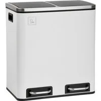 SVITA Mülltrennsystem, Tretmülleimer 2x 15L Weiß