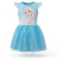 Disney Tüllkleid Disney Die Eiskönigin Elsa Kinder Sommerkleid Kleid Gr. 104 bis 134