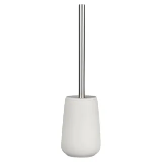 Toilettenbürste Nova Porzellan 10x37cm | Zone Denmark Matt Soft-Touch soft grey Klobürste WC-Bürste abgedeckter Behälter austauschbarer Bürstenkopf.