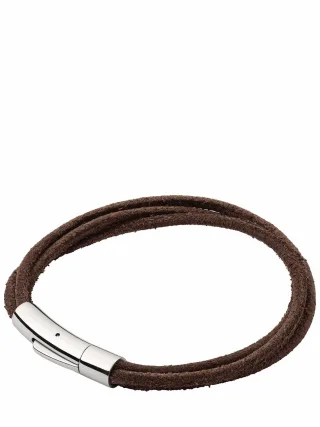 Mey & Edlich Herren Wickelwerk-Armband Braun Rindleder