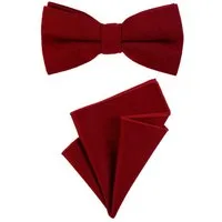 DonDon Fliege DonDon Herren Fliege und Einstecktuch aus Baumwolle (Packung, 2-St., 1x Herrenfliege und 1x Einstecktuch) bereits gebunden, Tweed-Look, 2er Set