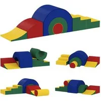 AIYAPLAY Bausteine Kinder Schaumstoff Großbausteine Bunt Spielbausteine, (Riesenbausteine, 5 St., 5 tlg. Klettern Softbausteine), Bauklötze Bausteinset Kunstleder Bunt