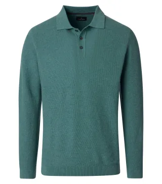 CASAMODA - Polo-Shirt Langarm grün - Gr. - L