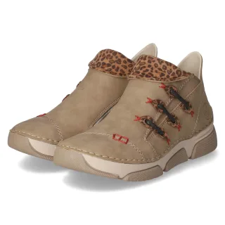Rieker Stiefeletten  Beige - Gr. 38 -  Textil