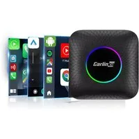 HS.SUPPLY Wireless Adapter CarPlay & Android Auto, integriertes Android System Auto-Adapter USB, USB Type-C zu USB Typ A, USB-C, 2in1 für CarPlay & AndroidAuto, Mit Android System
