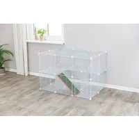 TRIXIE Freigehege Indoor Freilaufgehege - weiß - 140 × 35 × 70 cm