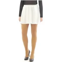YESET Minirock Swing Rock Mini hohe Taille Falten-Rock Gummibund Skirt Minirock weiss Falten-Rock
