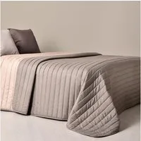 SEI Design Bettüberwurf Living Trend 240x220 Taupe, Wendedecke Tagesdecke
