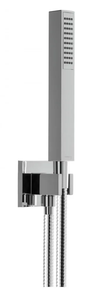 Herzbach Herzbach Living Spa Wannenset eckig Anschlussbogen ABS Stabhandbrause Chrom , 11.630221.4.0 11.630221.4.01