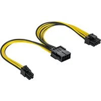 Poppstar CPU-Kabel 8-Pin auf 8 + 4-Pin Stromkabel, (20 cm), Netzteil-Verlängerungskabel ATX 12V / EPS 12V