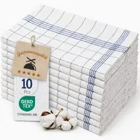 ALARA HOME Geschirrtuch Geschirrtücher Baumwolle Allzweck Tücher Küchentücher Trockentuch, (10 er, 10-tlg, Größe 50x70 cm), Geschirrhandtücher, Premium Qualität, 100% Baumwolle, Blau