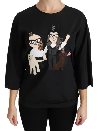 Dolce Gabbana Schwarzes Seidentop