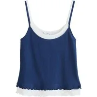 Next Trägertop Trägertop im Lagen-Look aus gewaschenem Jersey (1-tlg)