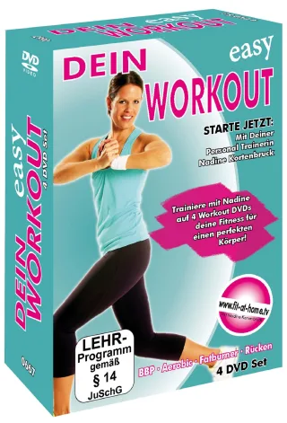 Dein Easy Workout : Rücken - Aerobic - Fatburner - Bauch Beine Po - 4 DVD Box