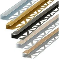 Dalsys Übergangsprofil Abschlussprofil aus Aluminium (100 cm, Edle Eiche, 1-St), Für 8 mm Belagsstärke, zum Einfliesen