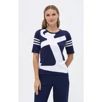 Passioni T-Shirt mit Ankermotiv und Perlendetails Slim Fit