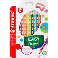 STABILO Buntstift STABILO EASYcolors - 12er Pack mit Spitzer, für Rechtshänder, Made in Germany