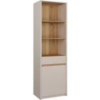 FORTE Stauraumregal Oak Squere, Schubkasten mit Vollauszug, Front Lamellenoptik, inklusive Beleuchtung