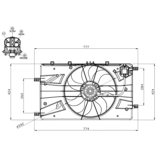 NRF K?hlerl?fter Chevrolet Opel 47878