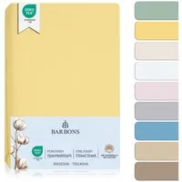 BARBONS Spannbettlaken 60x120 für Baby, Jersey Bettlaken Babybett, Kinderbett, (1 Stück), 100% Baumwolle