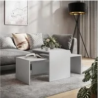 Vicco Couchtisch Donat, Weiß, 100 x 48 cm,2 Teile (1-St)