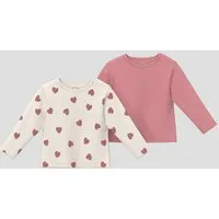 s.Oliver Langarmshirt T-Shirt Unisex Doppelpack Langarmshirts in Rippstruktur