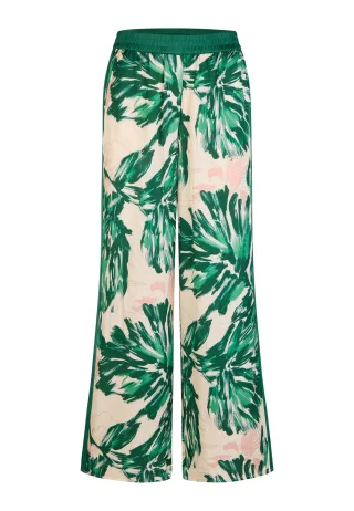 Marc Aurel - Pyjamahose mit grünem Print green varied - Gr. - 42