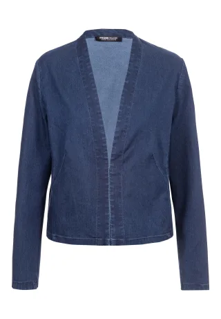 FRANK WALDER - Leichtjacke SEASIDE BLOOM mit Verschlusshaken jeans - Gr. - 36