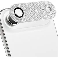 Wigento Handyhülle Für Apple iPhone 17 Air Kamera Diamant Design Schutz Metall Silber, Aluminiumlegierung, hohe Lichtdurchlässigkeit, Anti-Fingerprint