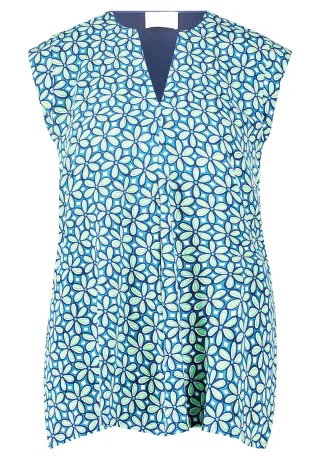 CARTOON - Blusenshirt Green/Blue - Gr. - 36