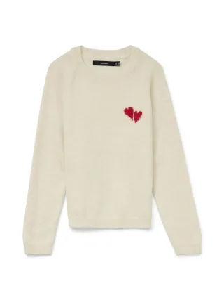 VERO MODA - VMBAM LS O-NECK PULLOVER BOO ENT birch - Gr. - L