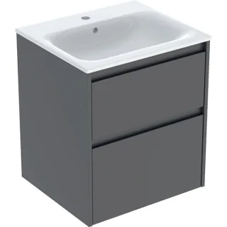 Geberit Renova Plan Set Möbelwaschtisch schmaler Rand, mit Unterschrank, zwei, 504038JK1 504038JK1