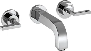 Hansgrohe 3-Loch Waschtischarm.Axor Citterio Wand Fertigset kurzchrom m.Hebelgriffen, 39315000 39315000