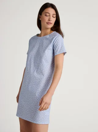 CALIDA - DAMEN Nachthemd harmony blue - Gr. - L