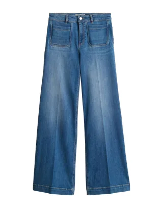 OPUS PANTS - Palazzo Jeans - Melly crisp blau - Gr. - L32