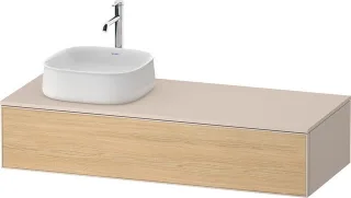Duravit Zencha Konsolenwaschtischunterbau wandhängend Natur Eiche & Taupe Matt & Supermatt 1300x550x ZE4812L30830000