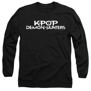 K-Pop Demon Hunters - T-Shirt für Herren/Damen Unisex Langärmlig (Schwarz/Weiß)