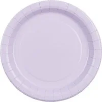 partydeco Teller, Pappteller 18cm 6er Set Lavendel