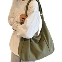 Coonoor Umhängetasche Damen Groß Cord Tasche Shopper Crossbody Schultertasche Henkeltasche, Hobo Handtasche für Uni Arbeit Mädchen Schule