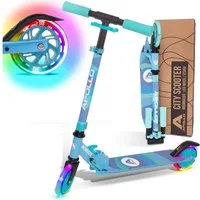 Apollo Cityroller LED City Scooter Moonracer für Kinder - 125 mm Tretroller, Kinderroller ab 4 Jahre klappbar und höhenverstellbar