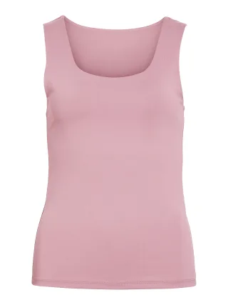 VILA - VIKENZA U-NECK S/L TANK TOP REV - NOOS Nostalgia Rose - Gr. - S