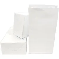 Frau WUNDERVoll Papierdekoration 60 Papiertüten mit Boden - weiß matt, 100g Papier